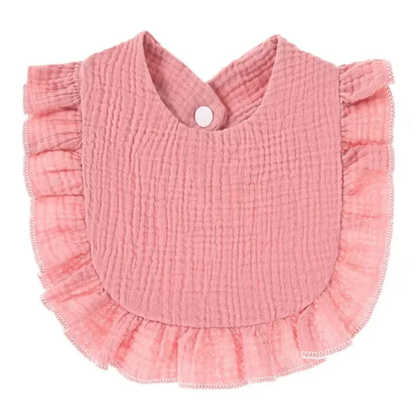 Ruffled Elegance Baby Drool Bib