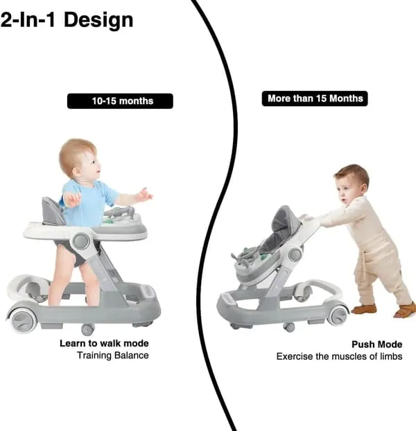 ubravoo 2-in-1 Grow-with-Me Baby Walker