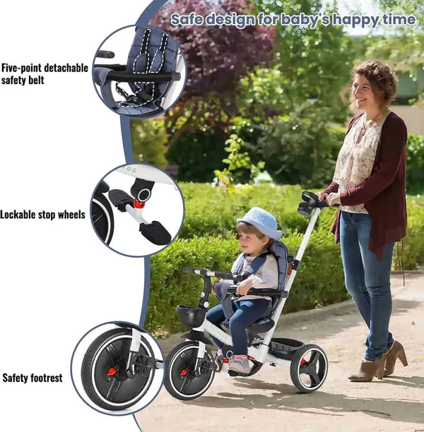ubravoo 5-in-1 Convertible Baby Stroller Tricycle