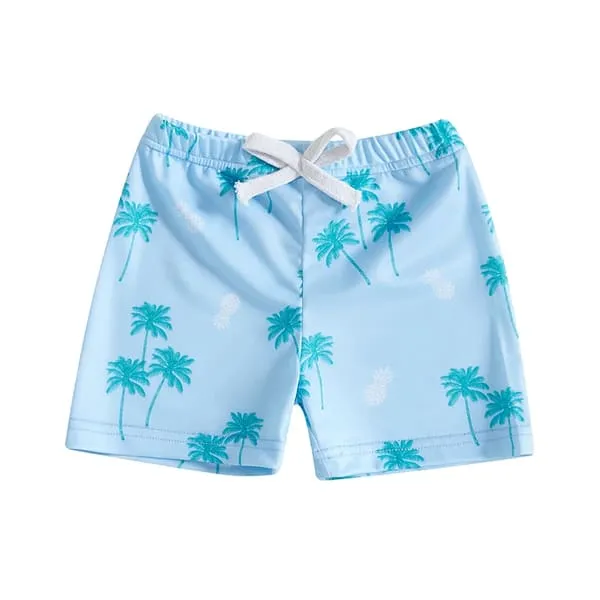Little Explorer Dinosaur & Star Print Swim Trunks