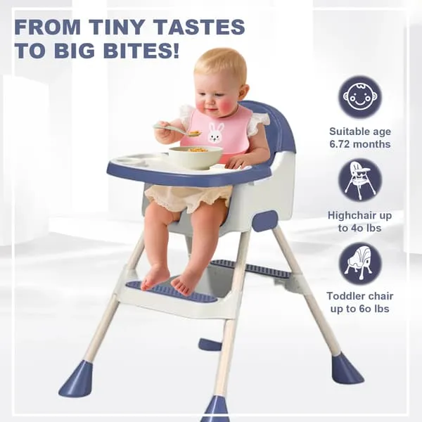 Convertible Foldable Baby High Chair