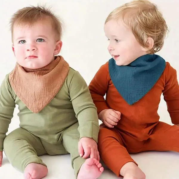 Dapper Drool 6-Piece Baby Triangle Scarf Bib Set