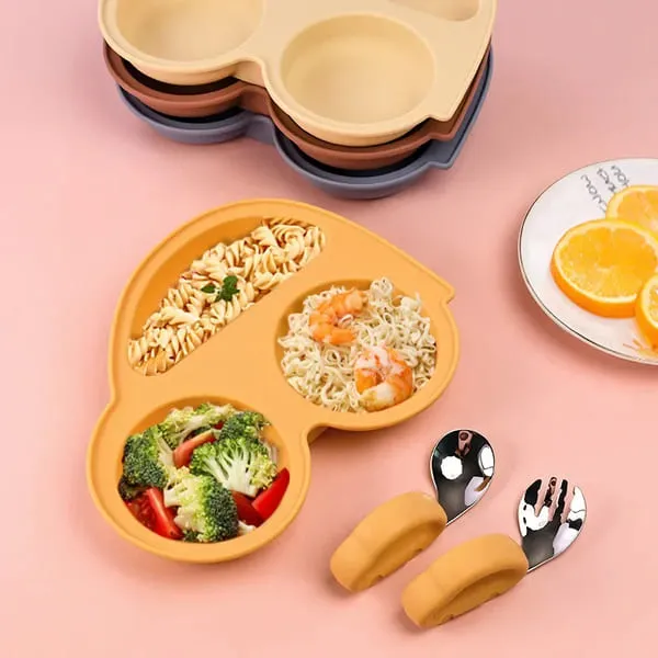Cartoon Car-Shaped Baby Feeding Tray