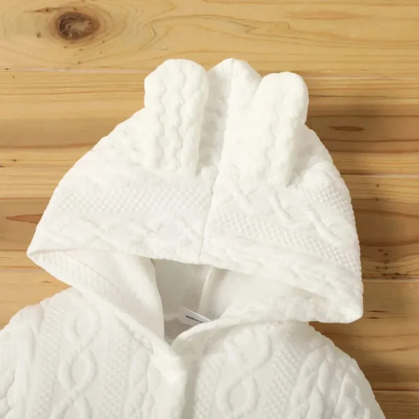 Cozy Cub Cute Ears Hooded Romper