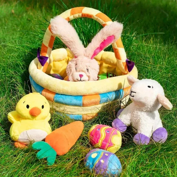 JOYFY 7-Piece Basket Plush Playset