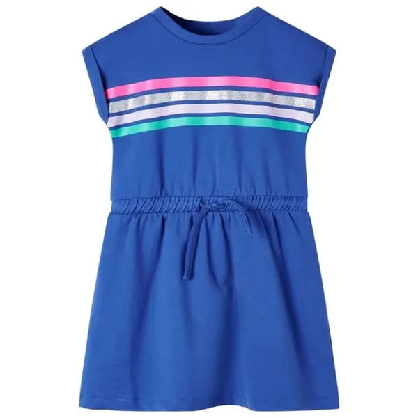 MamaSuzi Cobalt Stripe Playful Knot Dress