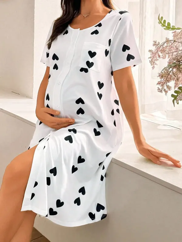 Heartbeat Moments Maternity Nursing Nightgown
